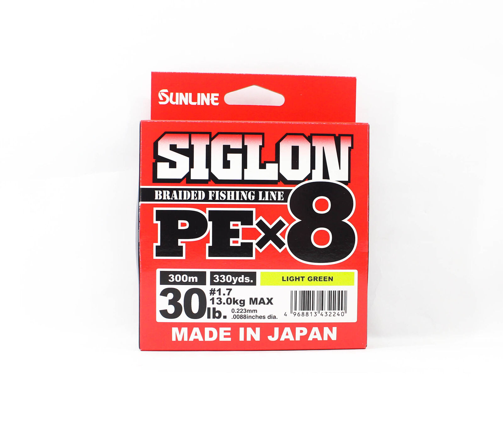 Sunline P.E Linea X8 Siglon 300M P.E 1.7 30LB Lime Green (2240)
