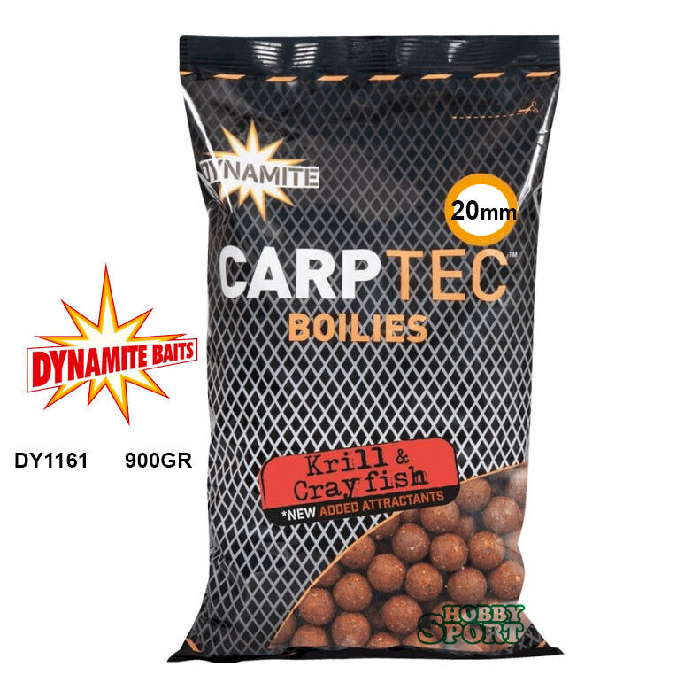 DYNAMITE BAITS CARPTEC BOILIES 900 GR 20 mm KRILL + CRAYFISH CARPFISHING DY1161