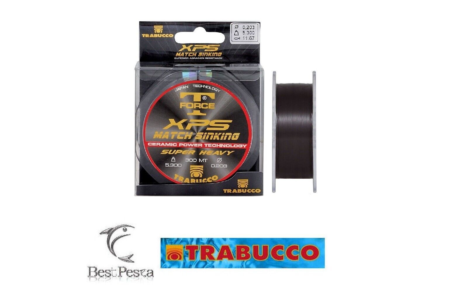 Filo da Pesca - TRABUCCO XPS MATCH SINKING 300mt - 0,16 - carico 3,6 Kg