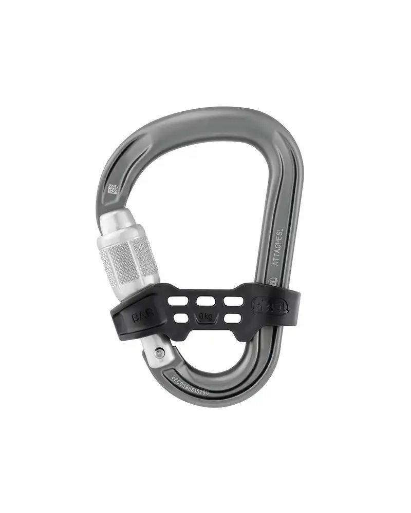 Petzl Attache Bar Screw-Lock Moschettone con Barretta, Grigio