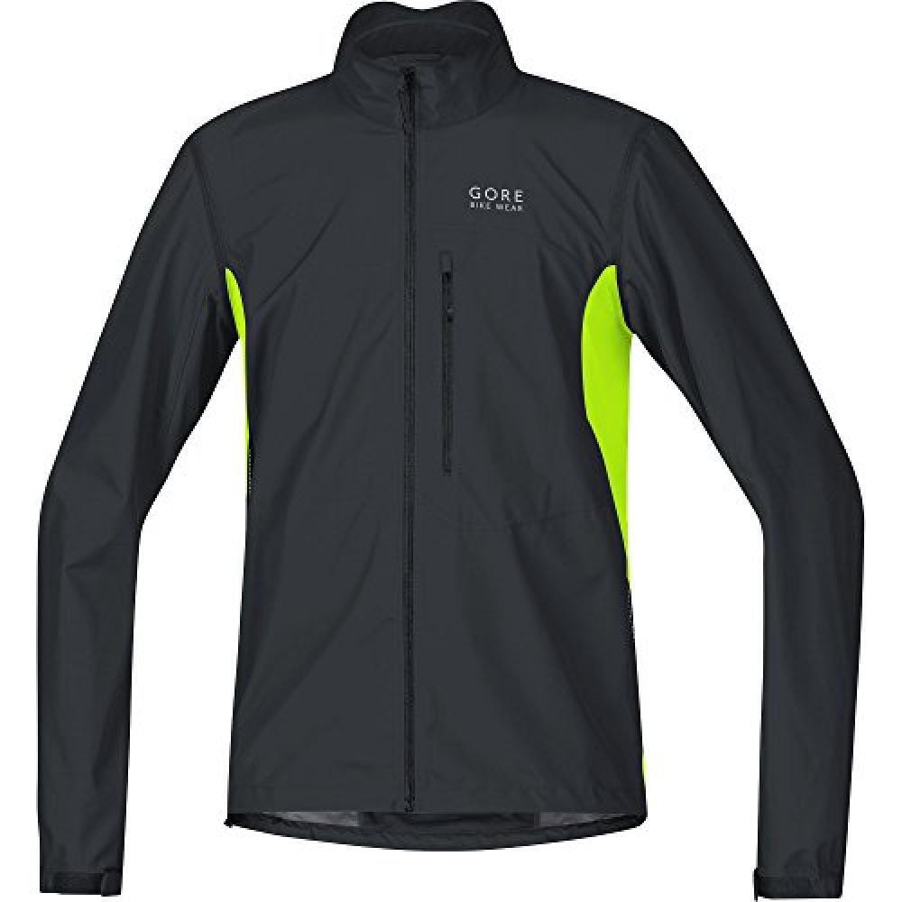 (TG. S) Gore Bike Wear Windstopper Active Shell Zip-Off, Giacca Uomo, Nero/Giall
