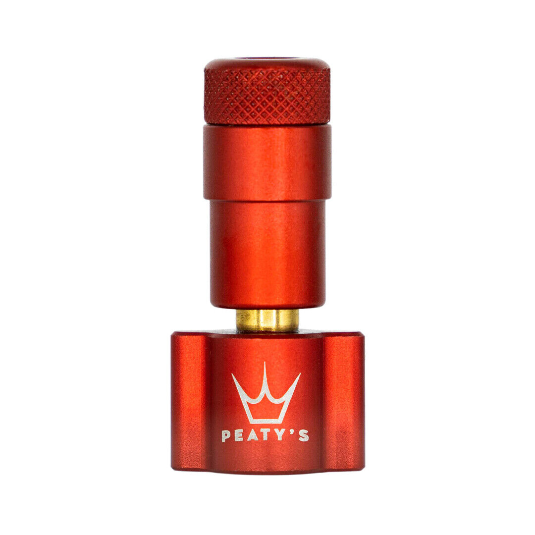 erogatore co2 tyre inflator holeshot head rosso Peatys bombolette bici