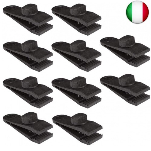 LATERN 10 Pezzi Clip per Telo, 8CM Plastica Clip per Tende Morsetto per Tenda