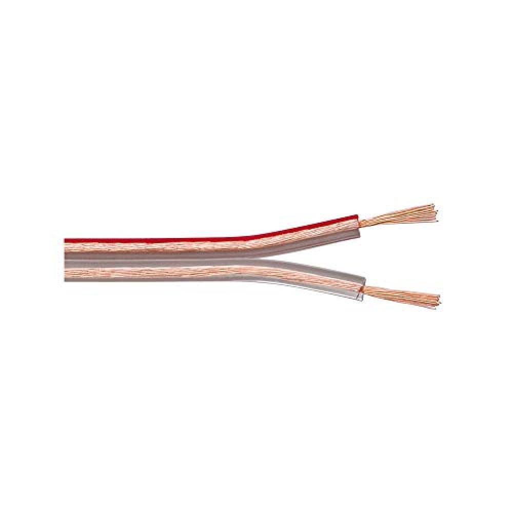 Goobay 15122 Cavo Altoparlanti, Trasparente, CU, 5mm Diametro, 10m Lunghezza del