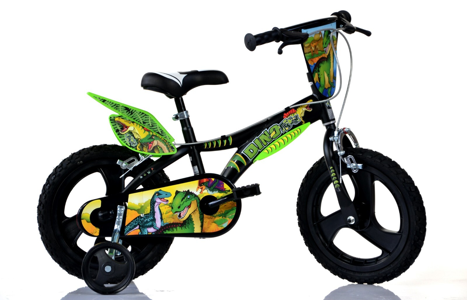 BICI BICICLETTA BAMBINO 4 5 6 7 ANNI BIMBO  DINOSAUR-14"- 614L-DS