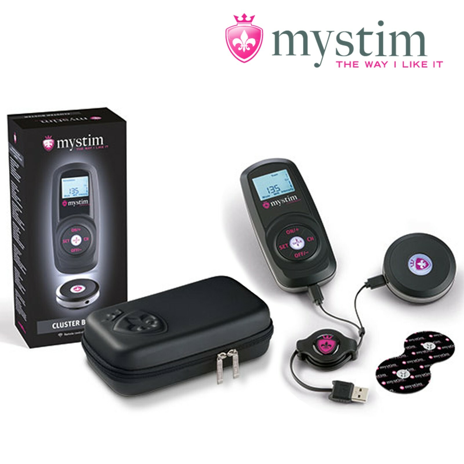 Mystim Cluster Buster, Electrical Stimulation Device Massage Wellness Controller