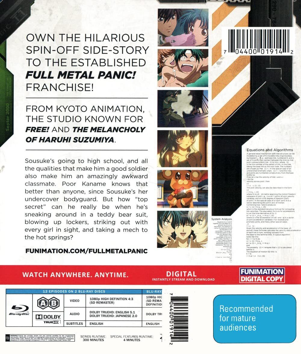 Full Metal Panic? Fumoffu - The Complete Series (Blu-ray) Chris Patton