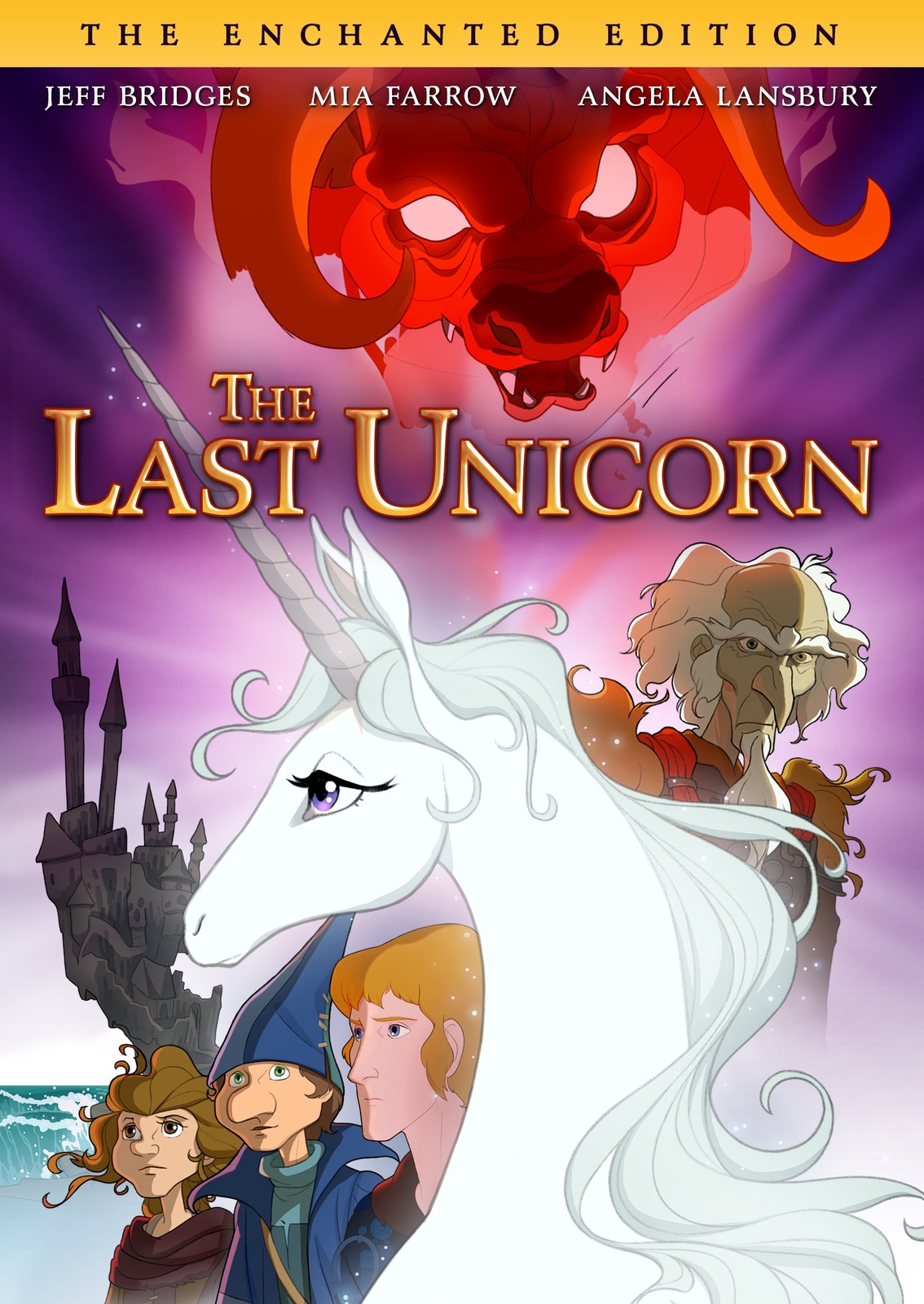 The Last Unicorn (DVD) Mia Farrow Jeff Bridges Alan Arkin Angela Lansbury