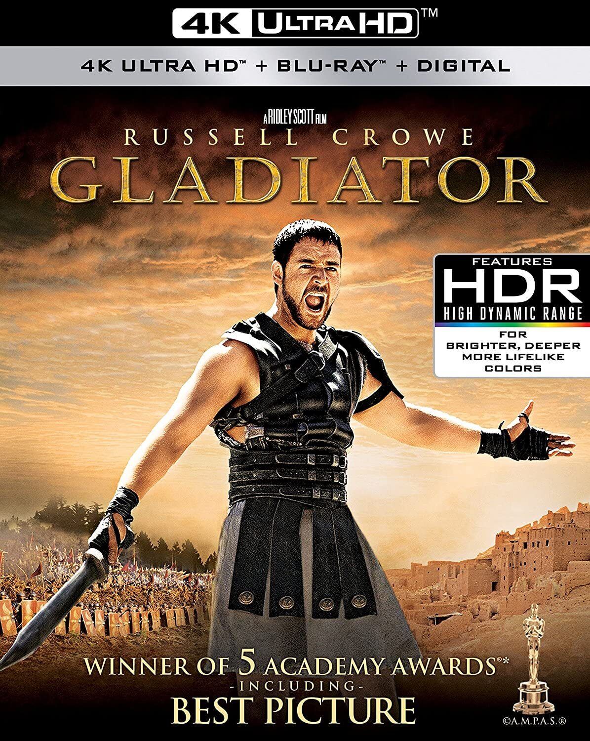 Gladiator (4K UHD + Blu-ray + Digital) (4K UHD Blu-ray) Russell Crowe Al Ashton