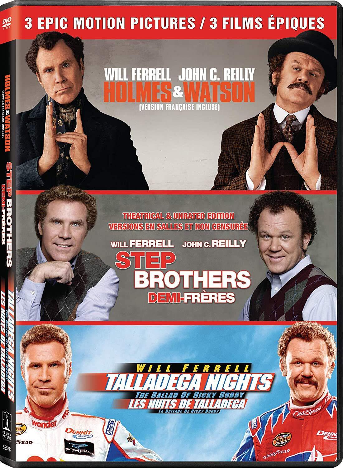 Holmes & Watson / Step Brothers / Talladega Nights: The Ballad Of Ricky Bo (DVD)