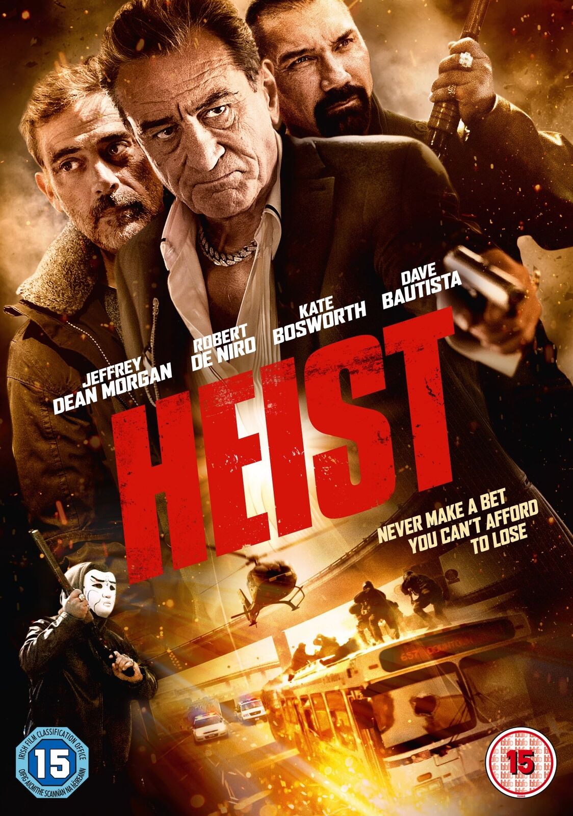 Heist (DVD) Robert De Niro Jeffrey Dean Morgan Dave Bautista Gina Carano