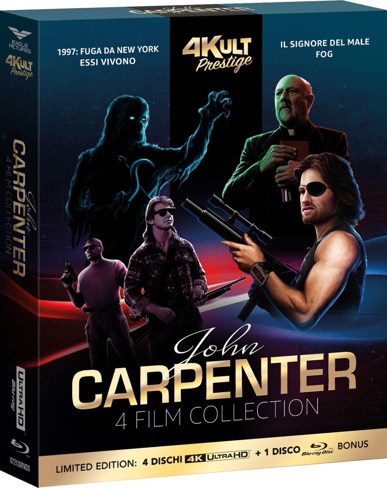 Carpenter - 4 Film Collection (4Kult Prestige) (3 4K Ultra HD + 1 Bonus Disc + B