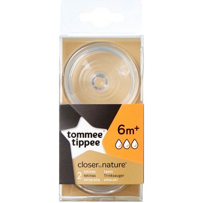 Tommee Tippee Closer to Nature succhietto a flusso rapido 6m+, 2 pezzi