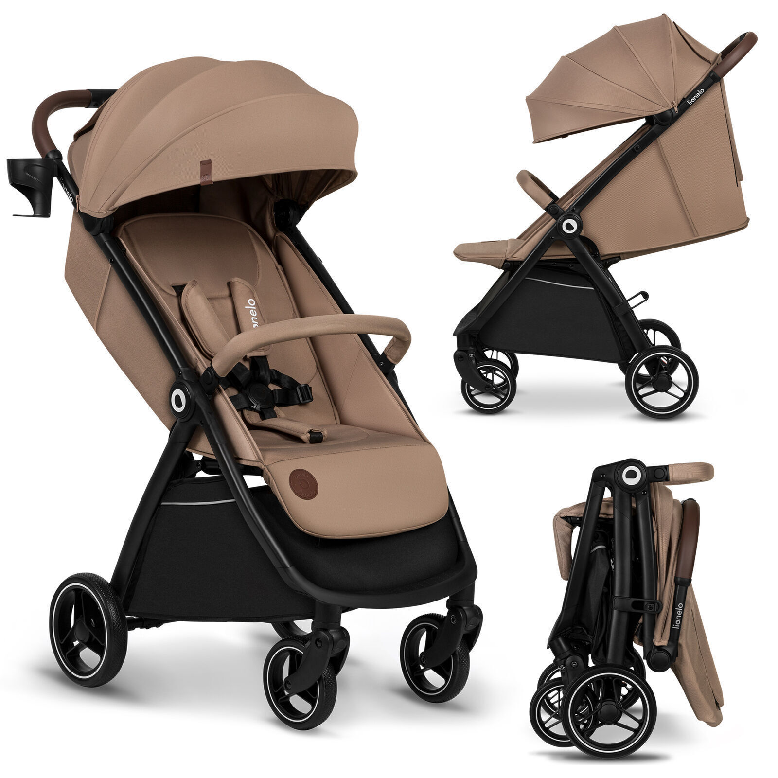 Buggy bambini Lionelo Ingrid fino a 22 kg da 6 mesi a 4 anni ruote a 360°