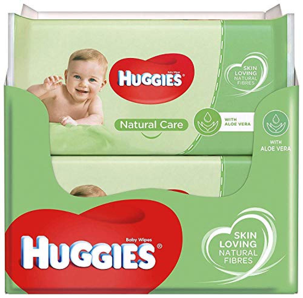 (TG. 10x56) Huggies, Natural Care, Salviettine detergenti per neonati, 10 confez
