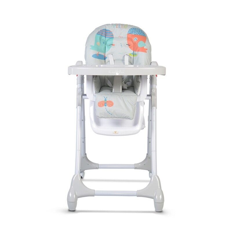 MONi Seggiolone Pappa 6 Mesi Reclinabile con Ruote Light Grey - Kimchi