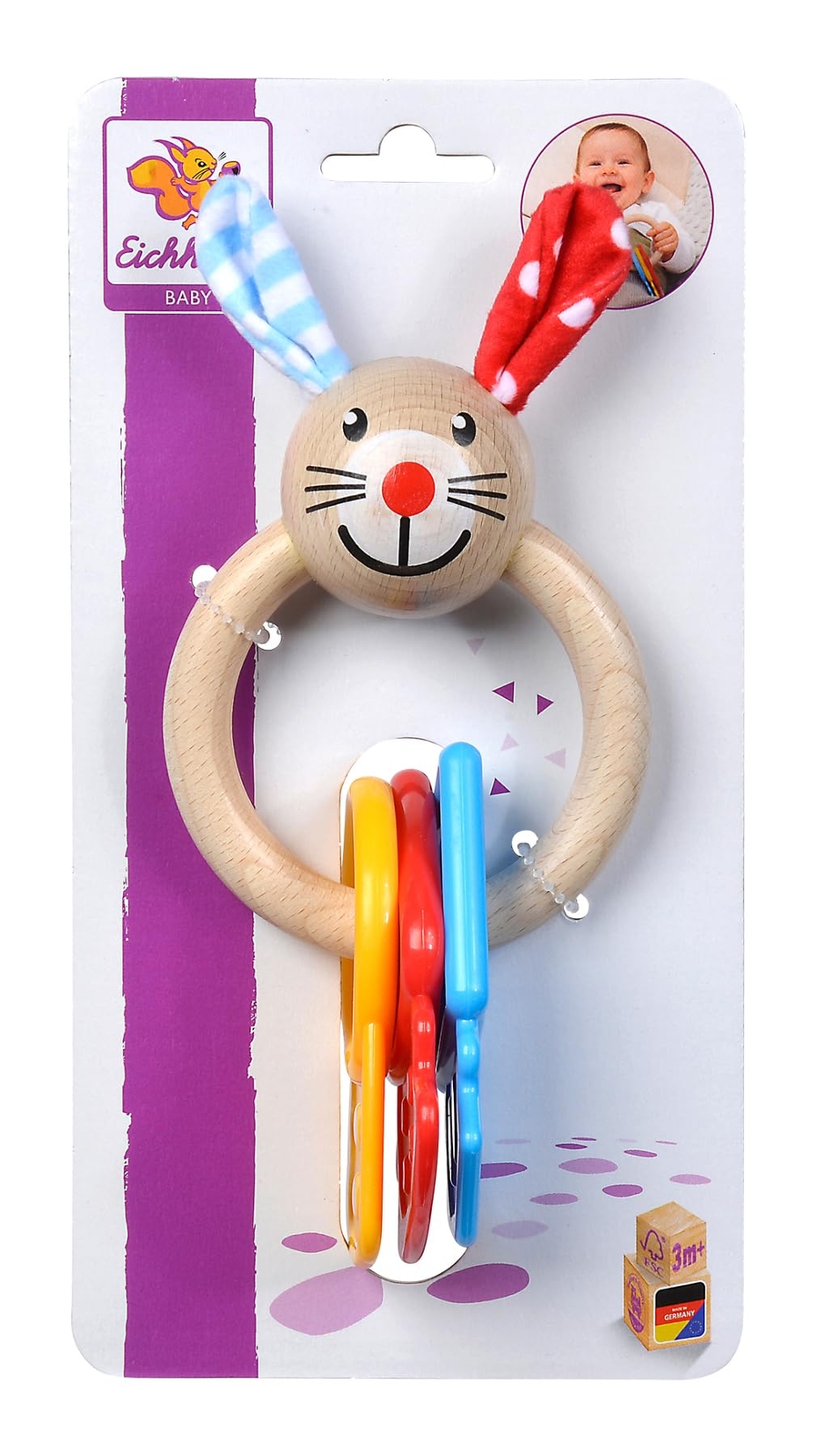 Eichhorn 100017035 Teething Ring Multi-Coloured