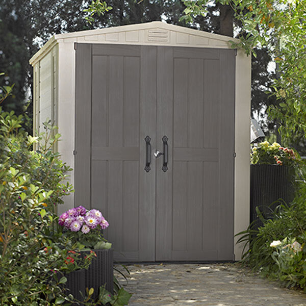 Casetta Da Giardino In Resina 178x195,5x208H Cm Factor 6x6 Beige sconto extra