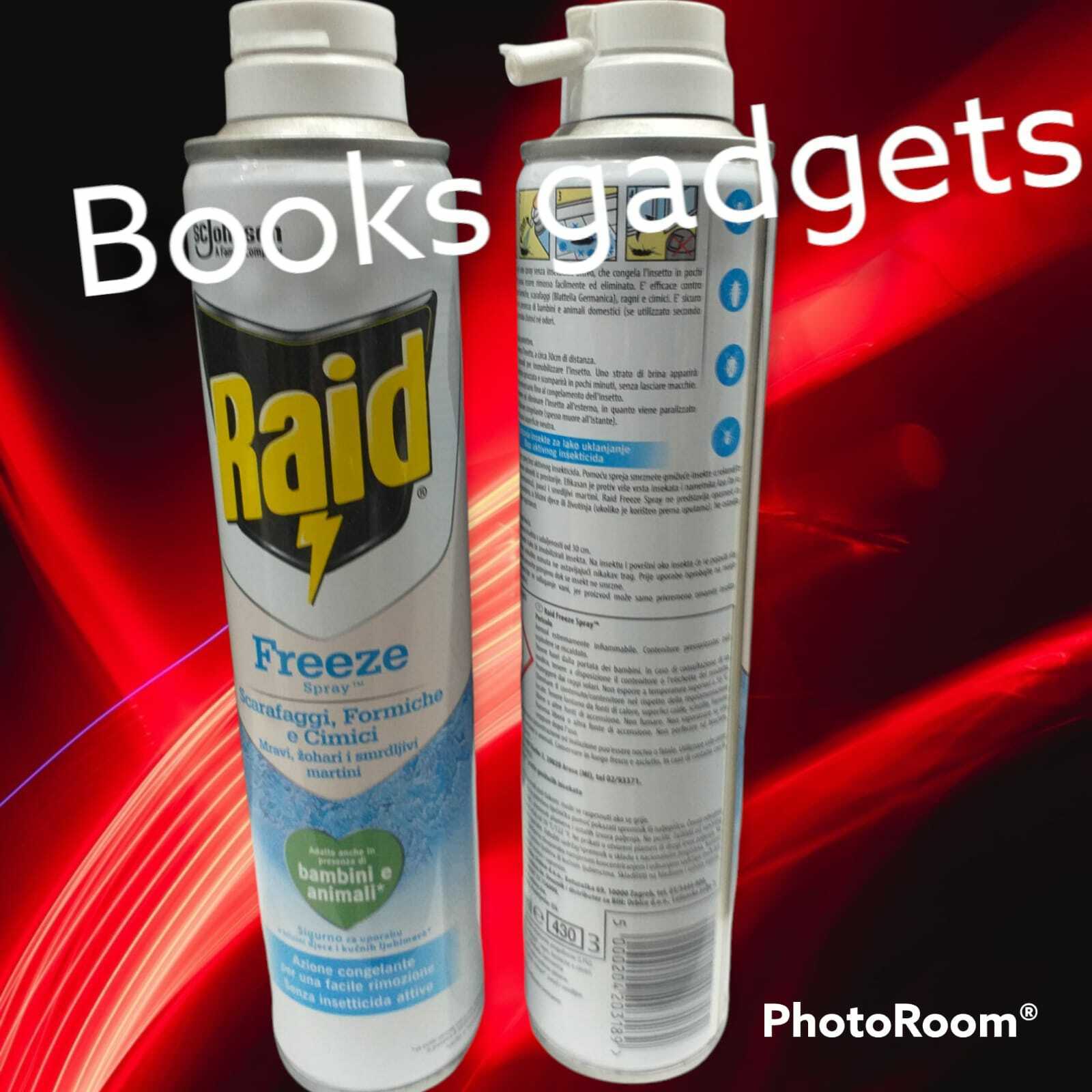 1 pz Raid Spray Freeze Insetticida Congelante Scarafaggi Formiche Cimici 350ml