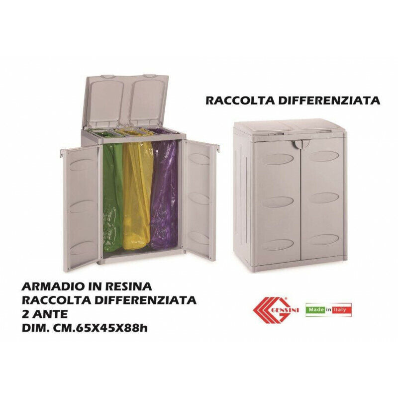 MOBILE RESINA MOBILETTO BASSO X DIFFERENZIATA ESTERNO INTERNO 65X45X88H 8 2023