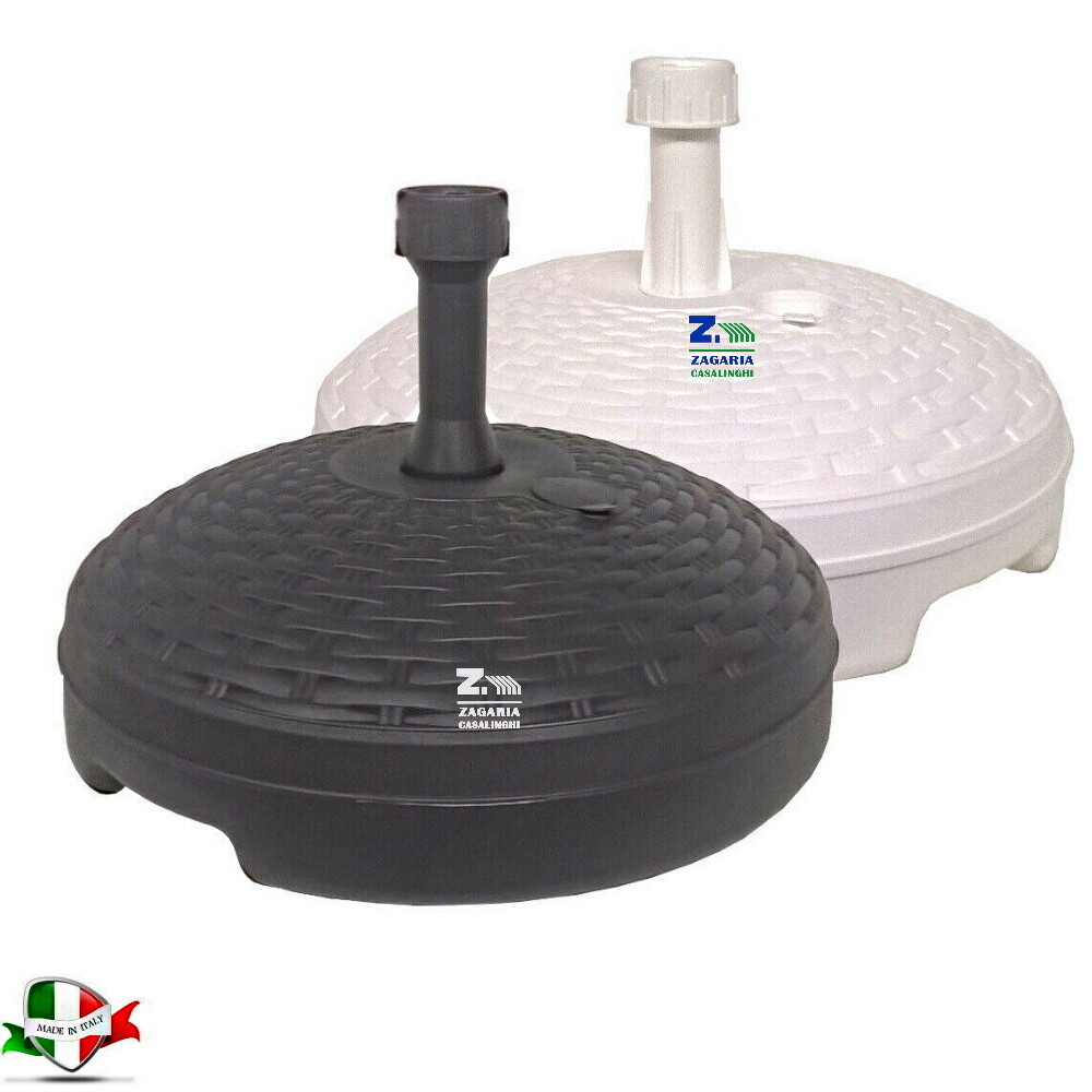 BASE PER OMBRELLONE PLASTICA EFFETTO RATTAN ANTRACITE Ø 45 x 30 h MARE PISCINA