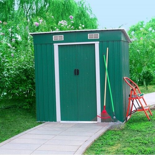 Box Casetta 194x121 per Attrezzi Capanno Ricovero Lamiera Giardino Ripostiglio