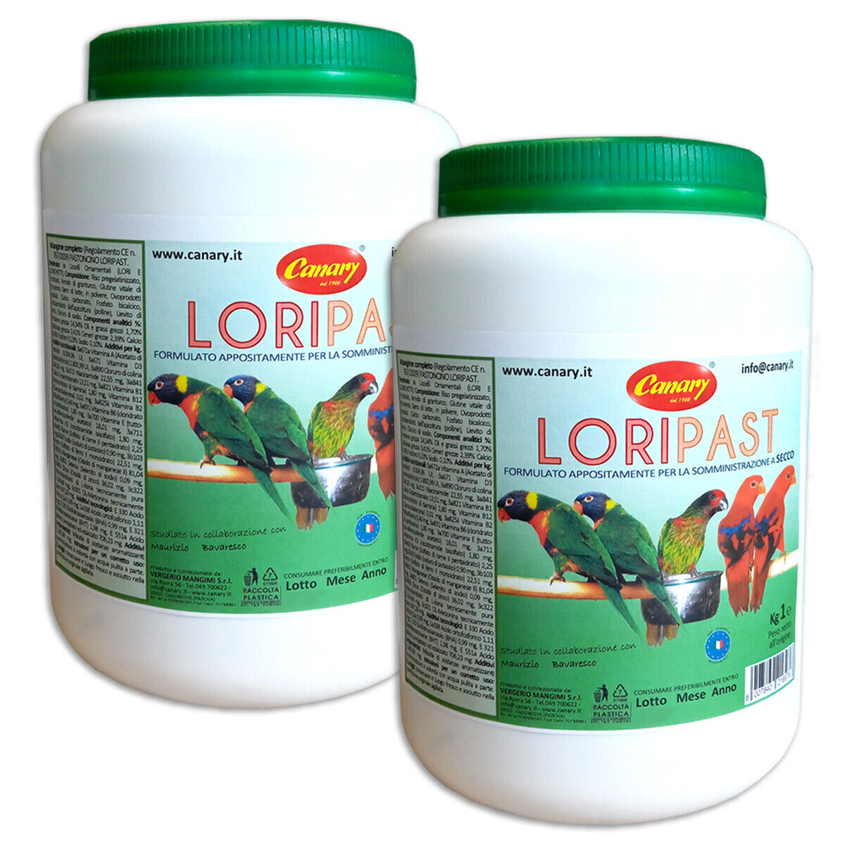 Canary Loripast 2kg, mangime per lorichetti e pappagalli