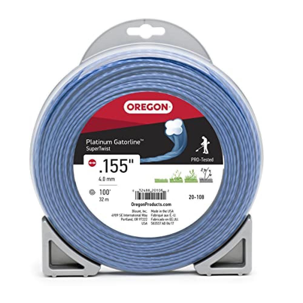 (TG. .155" x 100 ft) Oregon 20-108 Platinum Gatorline Supertwist Trimmer Line .4