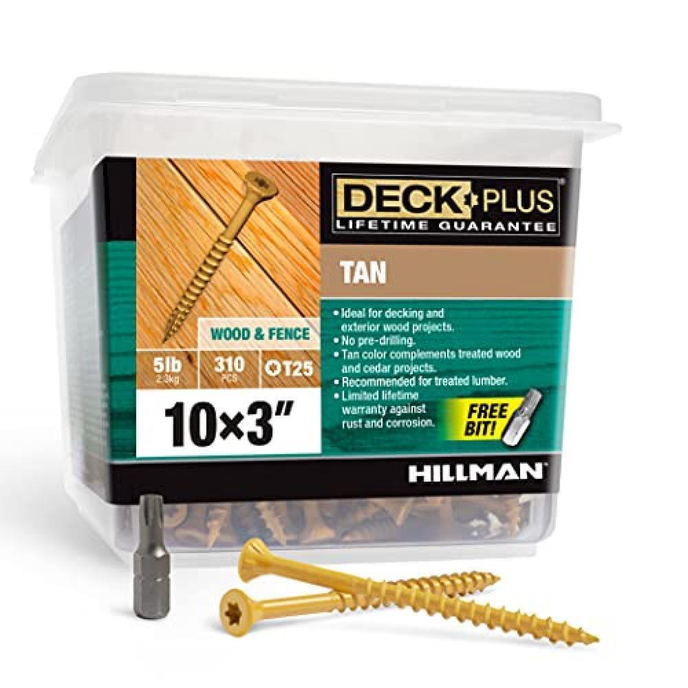 Hillman Fasteners 48419 2,3 kilogram 3 x 10 tan Deck Screw - NUOVO