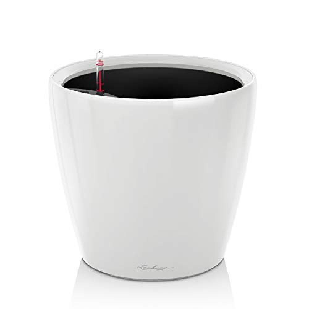 (TG. 43) Lechuza Set Completo Vaso Classico Premium 43, Colore Bianco Lucido - N