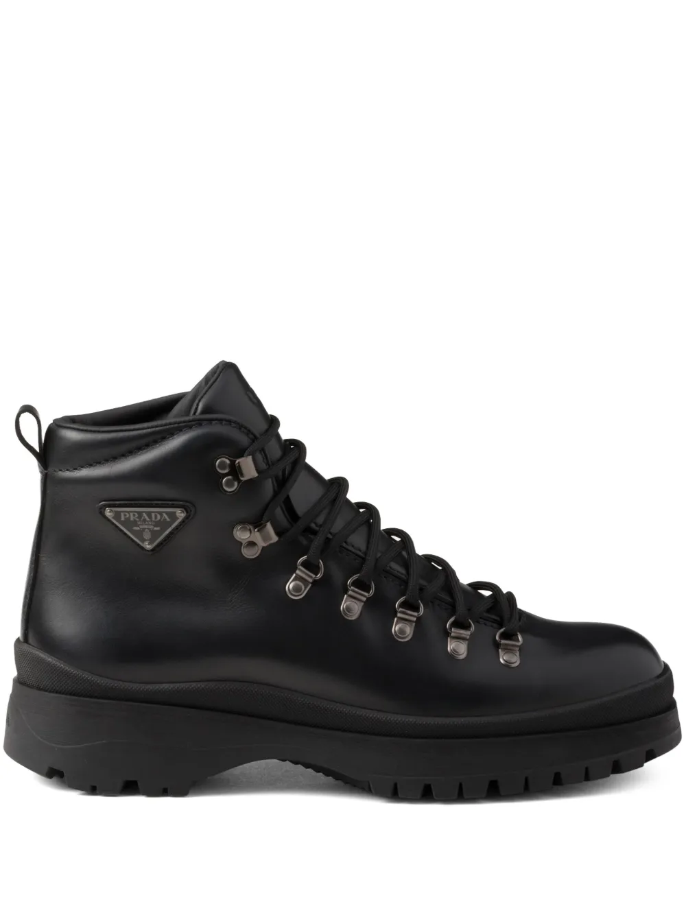 Prada Brixxen leather booties - Nero