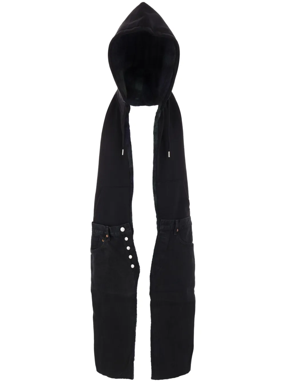 Bless hooded scarf - Nero