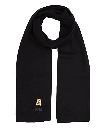 Moschino Sciarpa Lana Teddy Bear Donna Black