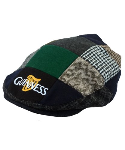 Guinness Official Merchandise - Harp Embroidered Flat Cap, Cappello Da Uomo, Multicolore(Multicolored - Black/Grey/Cream), M