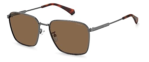 Polaroid Pld 4120/G/S/X Sunglasses, Kj1/Sp Dk Ruthenium, 59 Mm Men'S