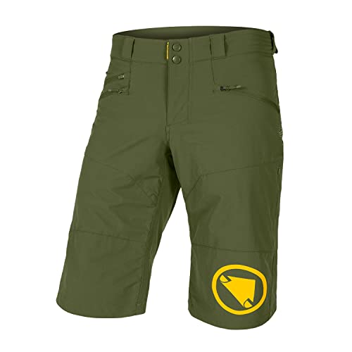 Endura Singletrack - Pantaloncini Da Ciclismo Da Uomo, Taglia S, Colore: Verde Oliva