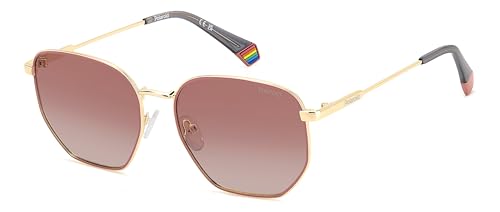 Polaroid Pld 6214/S/X Occhiali Da Sole, Oro/Rosa, 56 Unisex-Adulto