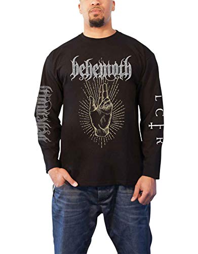 Behemoth T Shirt Lcfr Morning Star Rises Logo Ufficiale Uomo Nero Long Sleeve Size S