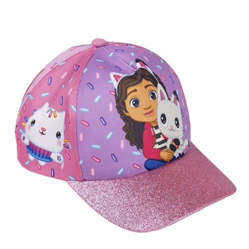Cappellino Per Bambini Con Visiera Di Gabby'S Dollhouse - Rosa E Viola - Misura 53 Cm - In 100% Poliestere