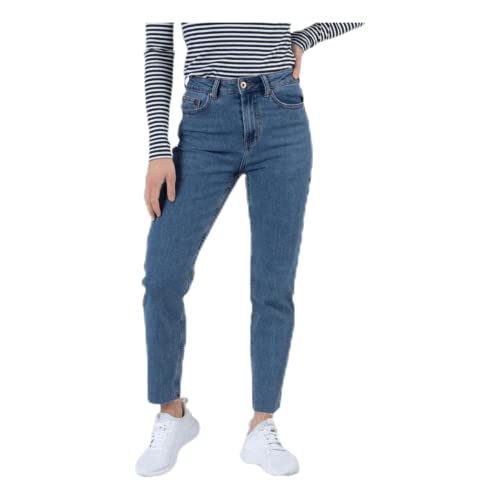 Only Onlemily Hw St Raw Jns Db Mae 0005 Noos, Jeans Straight Donna, Blu (Dark Blue Denim Dark Blue Denim), 30W / 32L