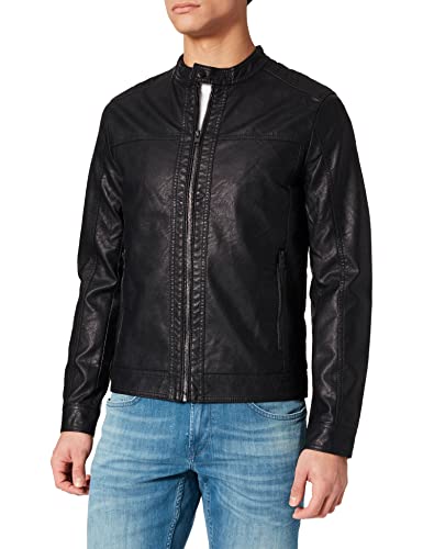 Jack & Jones Synthetic Leather Jacket Synthetic Leather Jacket Black M Black M