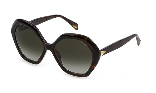 Police Spld29 Sunglasses, Shiny Dark Havana, 57 Unisex-Adulto