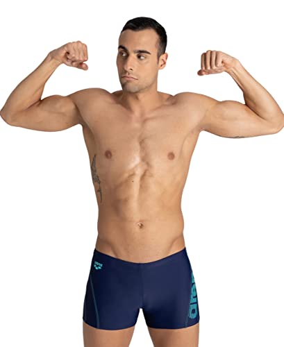 Arena M Byor Evo Short R Swim Trunks, Navy-Navy-Turquoise, 48 Men'S