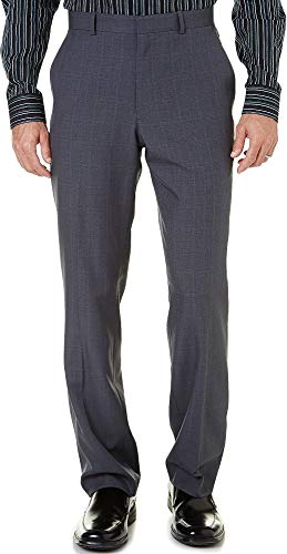 Perry Ellis - Pantaloni Da Uomo Charcoal Plaid W33 / L30