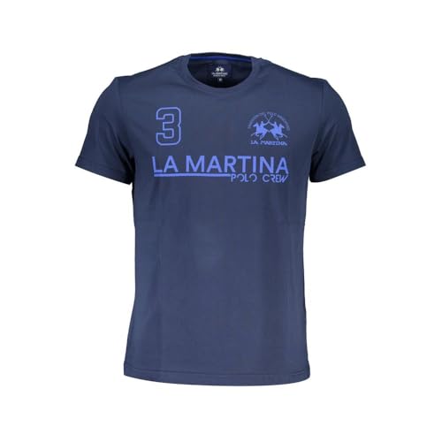 La Martina Blue Cotton T-Shirt M