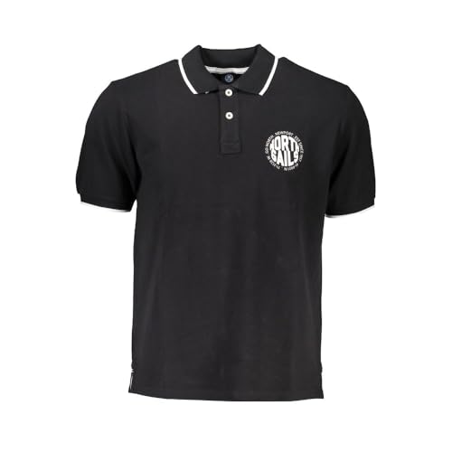 North Sails Polo Uomo Cotone Nero, Nero, M
