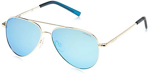 Polaroid Pld 8015/N, Occhiali Da Sole Unisex Bambini E Ragazzi, Gold, 52