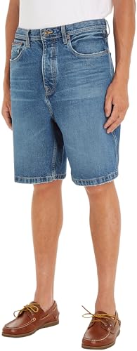 Tommy Hilfiger Pantaloncini In Jeans Uomo Bermuda Elasticizzati, Blu (Four Years East), 29W