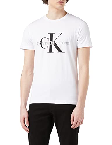 Calvin Klein Jeans Core Monologo Slim Tee J30J320935, Magliette A Maniche Corte Uomo, Bianco (Bright White), Xxl