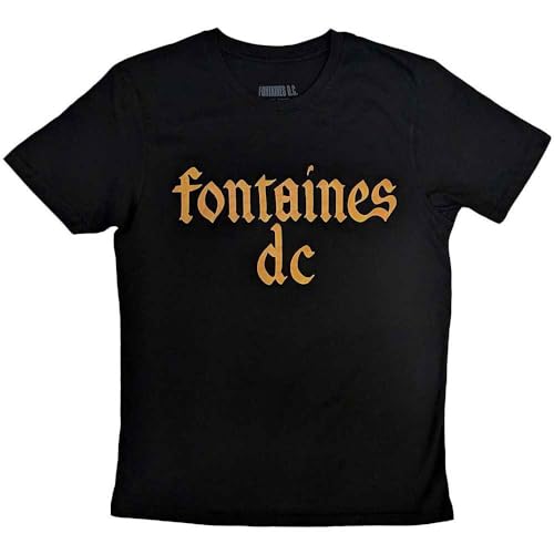 Rock Off Officially Licensed Products Fontaines D C Gothic Band Logo T Shirt Size Xl